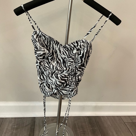 Princess Polly Zebra Print Crop Top - Picture 1 of 5